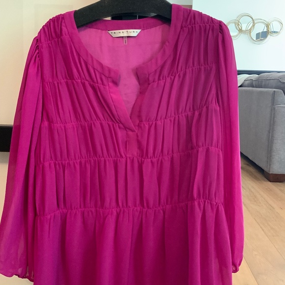 Trina Turk Blouse Large - Picture 1 of 3